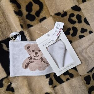 Sincerely Jules Bear Coin Purse - Cream and Brown